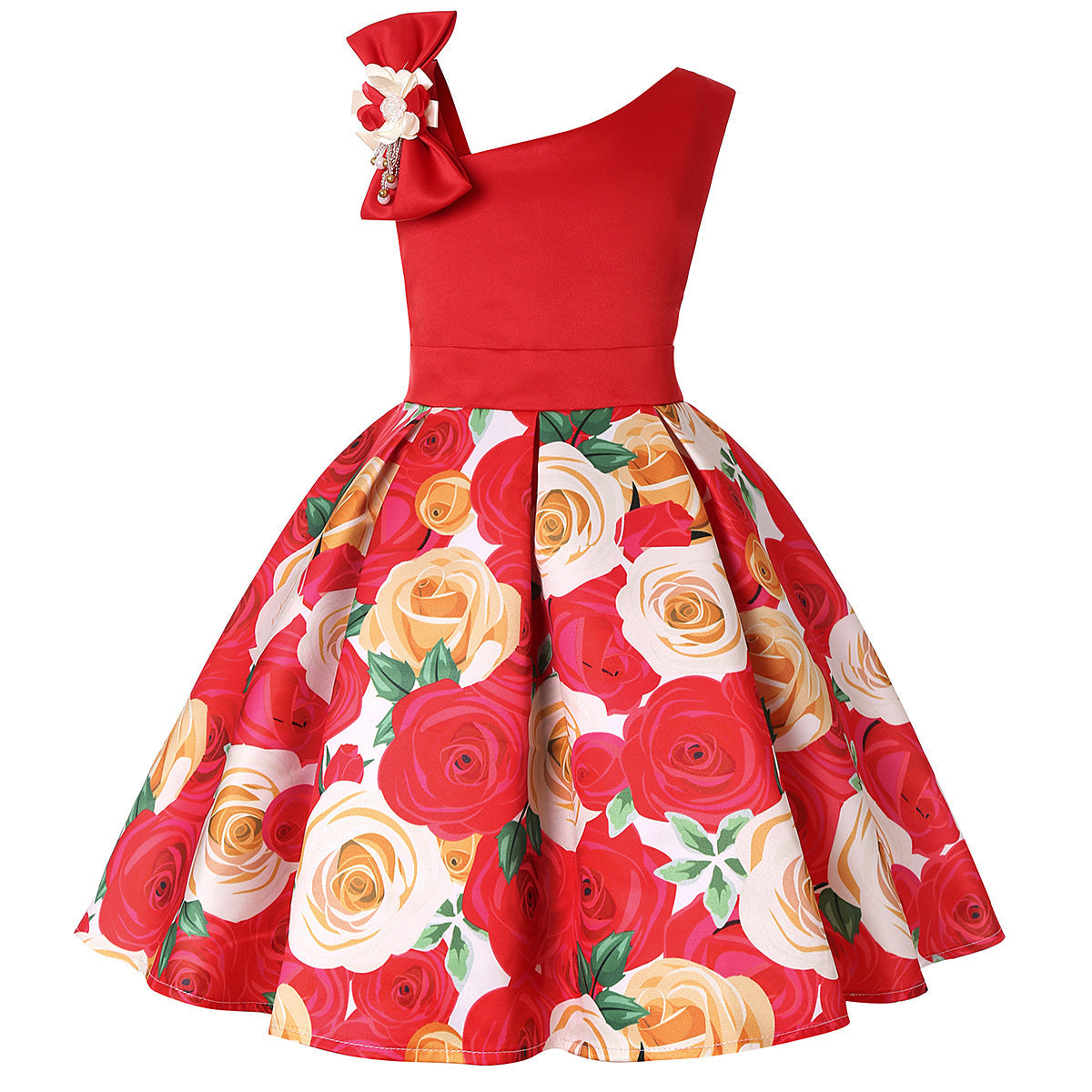 Girls' Princess Dresses Digital Print Children's Dresses