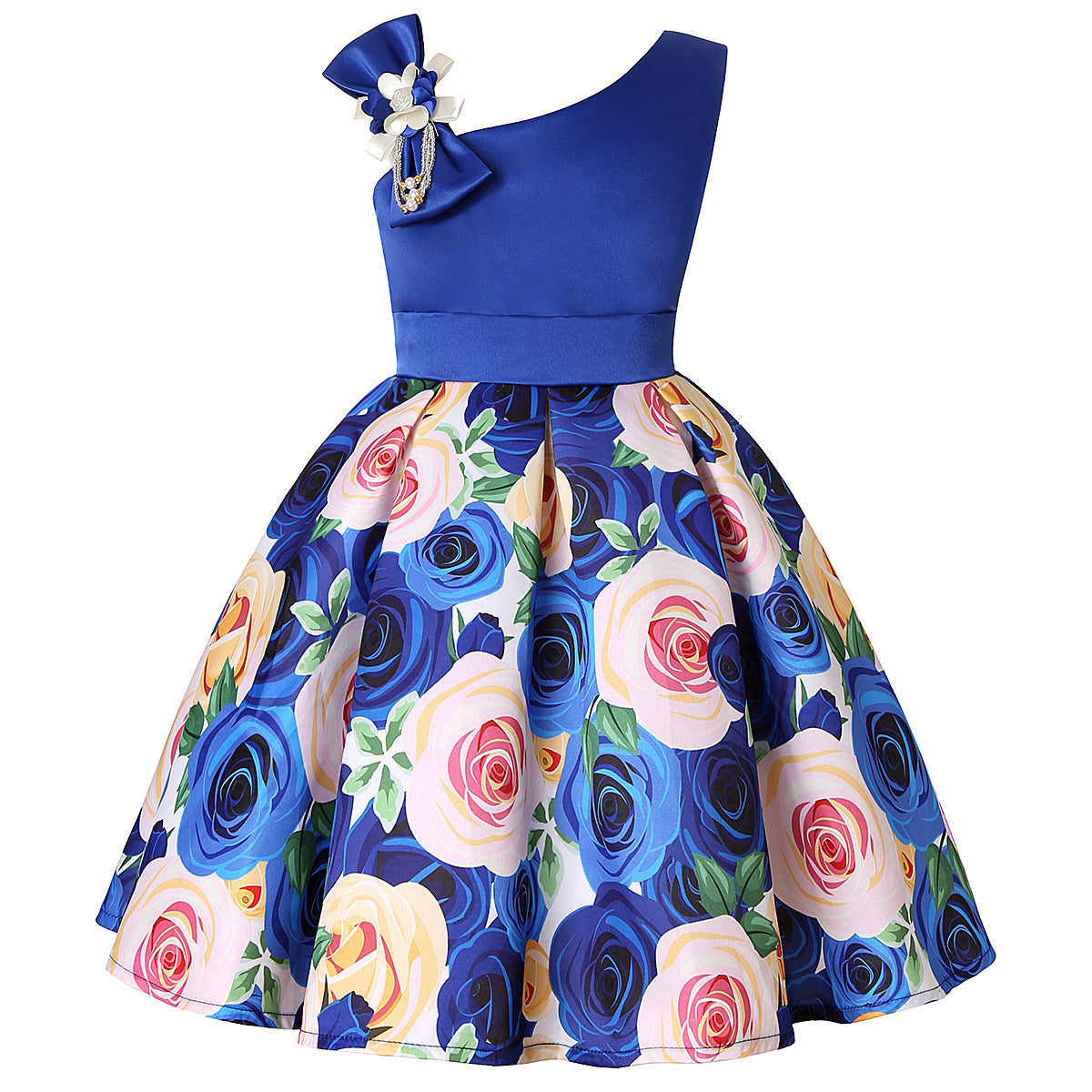 Girls' Princess Dresses Digital Print Children's Dresses