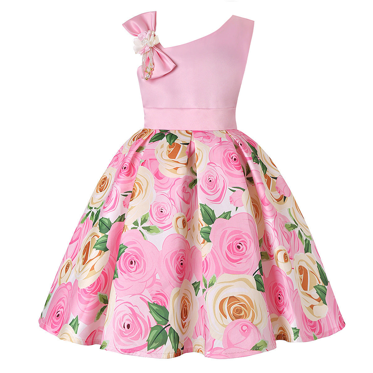 Girls' Princess Dresses Digital Print Children's Dresses