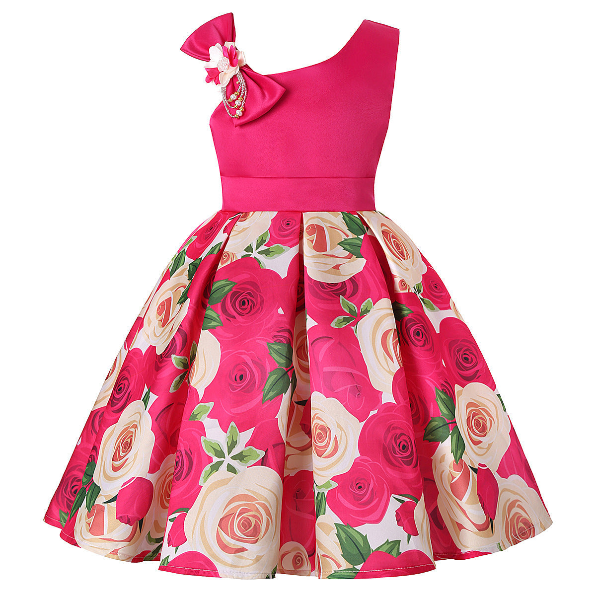 Girls' Princess Dresses Digital Print Children's Dresses