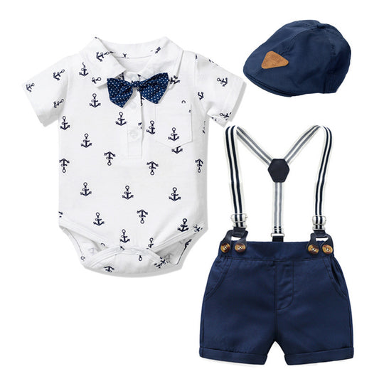 Baby Boy GentlemanTriangle Romper